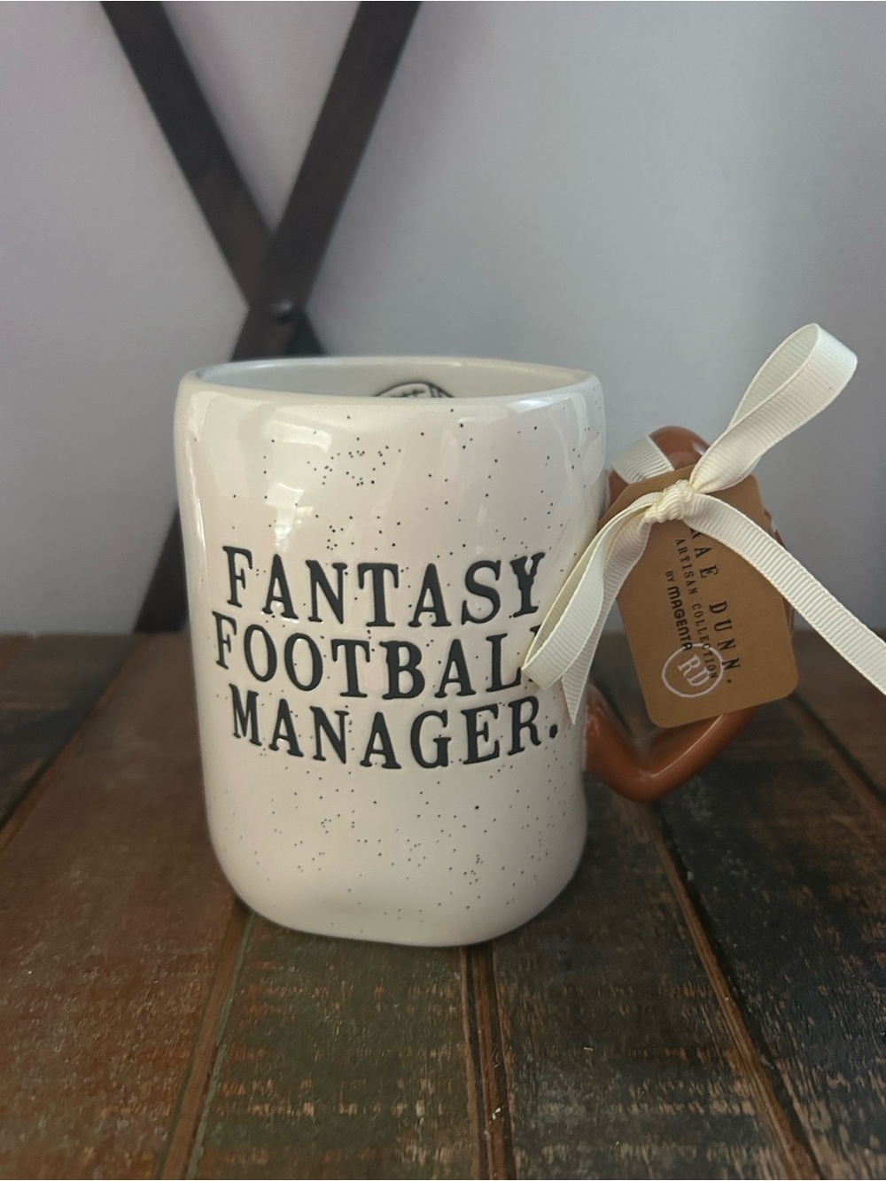 Rae Dunn Artisan Collection Fantasy Football Manager Fall Mug New